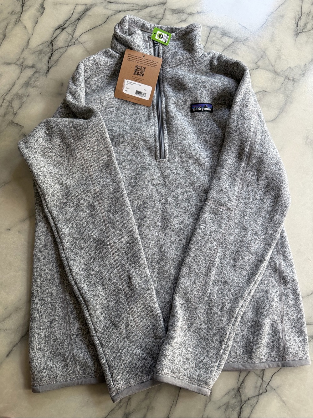 Brand New Patagonia Women’s Heather Gray Half-Zip Fleece Pullover